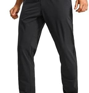 CRZ YOGA Athletic Joggers for Men 29"/31" Lightweight Water Resistant Outdoor Workout Pants with Zip Pockets