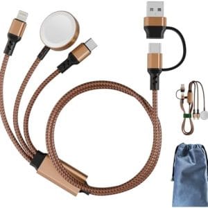 Multi 3 in 2 Charging Cable for Apple Watch Charger, Travel for iPhone Charger USB C Lightning Fast Charging Cable Compatible with iWatch Ultra/SE/9/8/7/6/5/4/3/2/1 & iPhone 15/14/13/12/11/Galaxy S23
