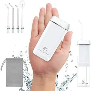 Water Flosser [Mini Cordless Portable] Oral Irrigator Water Teeth Cleaner Pick, Telescopic Water Tank, 3 Modes & IPX7 Waterproof, Home & Travel Water Flossers for Teeth, Braces Bridges Care