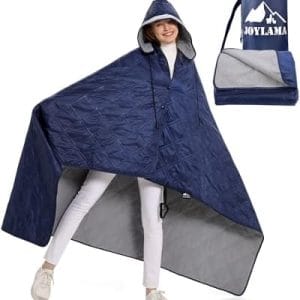 Outdoor Camping Blanket, Fleece Waterproof Stadium Blanket with Protable Bag, Lightweight Camping Blanket for 2 People, Cold Weather, Sports, Pet, Beach, Picnic, Stadium, Travel, Car, 79*54inch