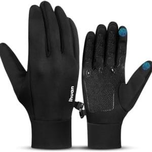 ihuan Thin Winter Running Gloves for Women Men, Sensitive Touchscreen Fingers for Cold Weather, Windproof Thermal Material for Working and Outdoor Sports, Soccer Cycling Camping Hiking Driving.