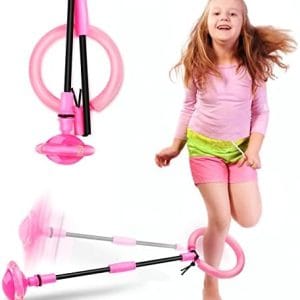 Skip Ball, Portable Foldable Colorful Flash Wheel Swing Ball, Kids Toys for Girls & Boys for Skip It, Sports Fitness Toys for Kids & Adults. Gifts for Mom Women & Girls Toys Age 5-10 Years
