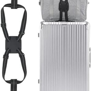 Travelkin Luggage Bungee Strap for Suitcases Add a Bag, Travel Bag Bungee Belt for Suitcases Add a Bag (Black)