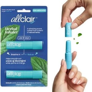 Herbal Inhaler - Natural Non-Medicated Relief for Nausea, Motion and Morning Sickness - Fast and Effective - Convenient and Portable - Safe for Anytime Use - Pack of 2 Inhalers