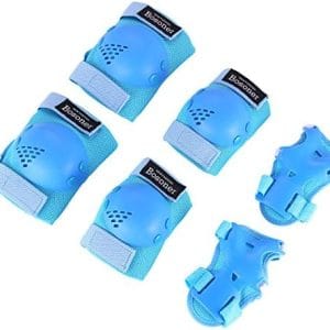 BOSONER Kids/Youth Knee Pads Elbow Pads Wrist Guards Set for 3-15 Years, Child Protective Gear Set for Roller Skates, Cycling, BMX Bike, Skateboard, Inline Skating, Scooter Riding Sports…