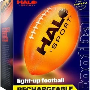 Rechargeable Light Up Football - Glow in The Dark Ball - NO 6 - Outdoor Sports Birthday Gifts for Boys 8-15+ Year Old - Kids Teenage Youth Gift Ideas - Boy Toys Stuff Ages 8 9 10 11 12 13 14 15